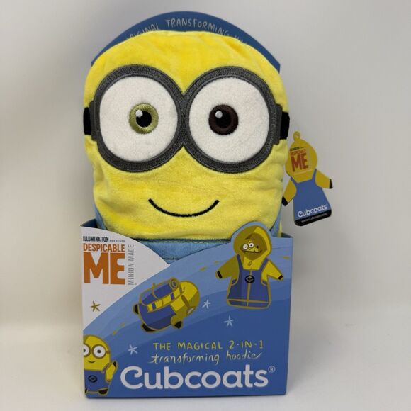 Cubcoat 2T Bob Minions Hoodie Jacket Transforming Fleece Plush Despicable Me New - Picture 1 of 10